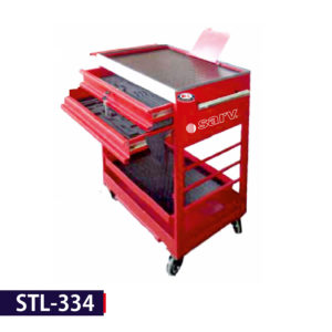 Sarv 4 drawer workshop tools trolley with single cabinet for garages