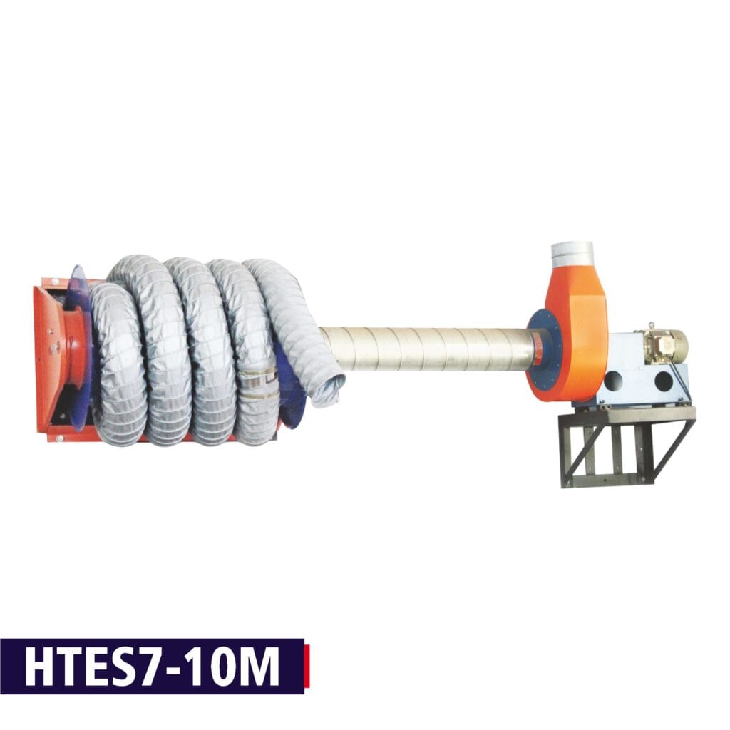 700°C high temperature DPF regeneration exhaust hose reel for workshop use