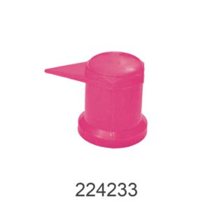 33mm wheel nut safety indicator dust cap fitted on truck wheel for routine inspection