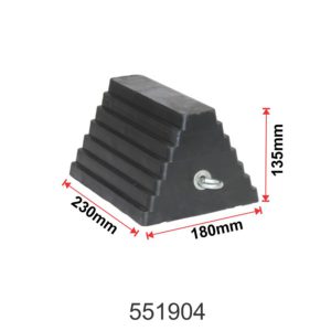 SARV rubber wheel chock 230x180x135mm for car, truck, and bike