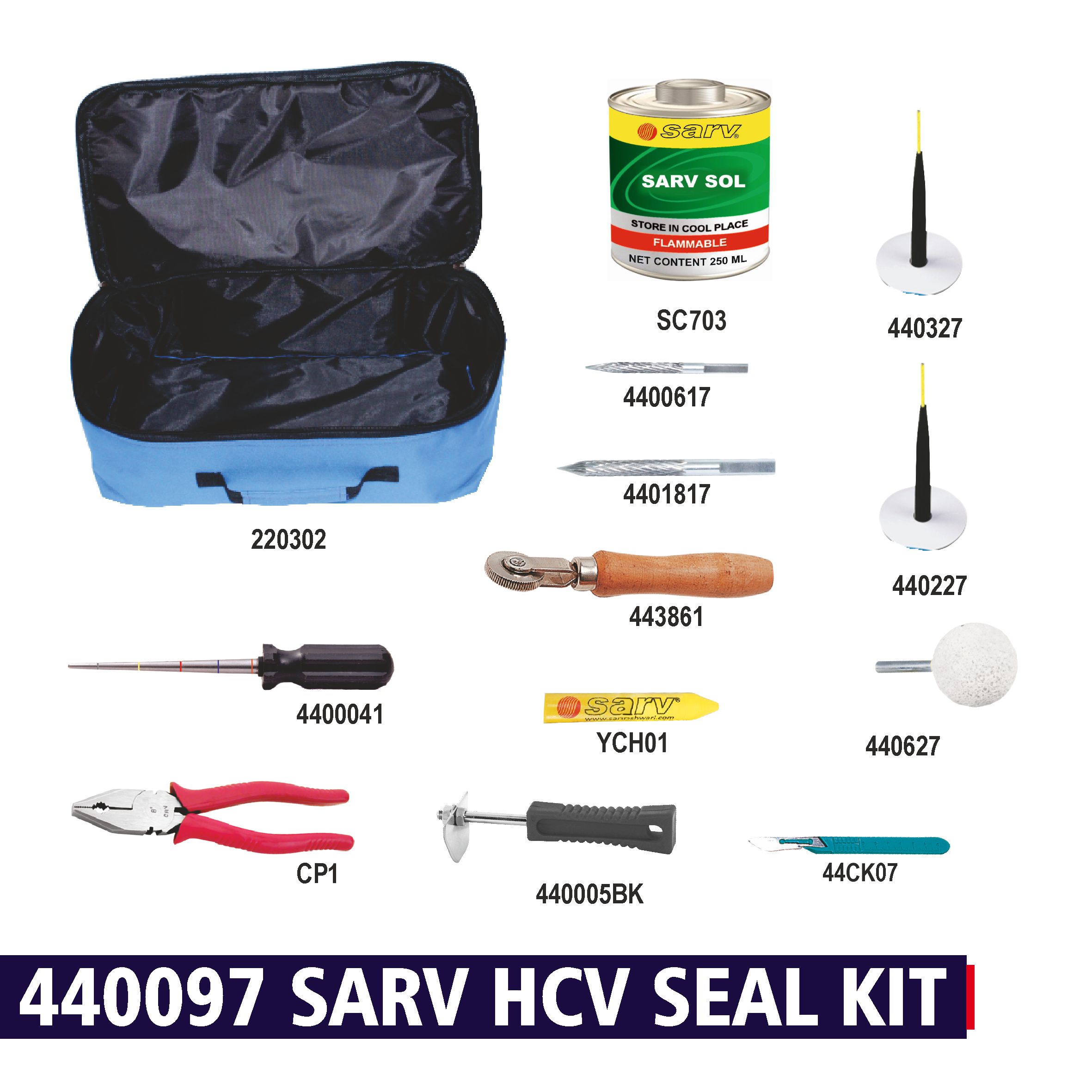 SARV HCV Seal KIT (Mushroom Type Tubeless Tyre Repair Kit)