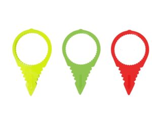 19mm heavy-duty wheel nut indicator installed on commercial vehicle wheel for safety monitoring