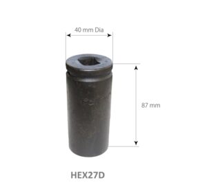 SARV Hex 27mm Deep Impact socket for Wheel Nut Extraction