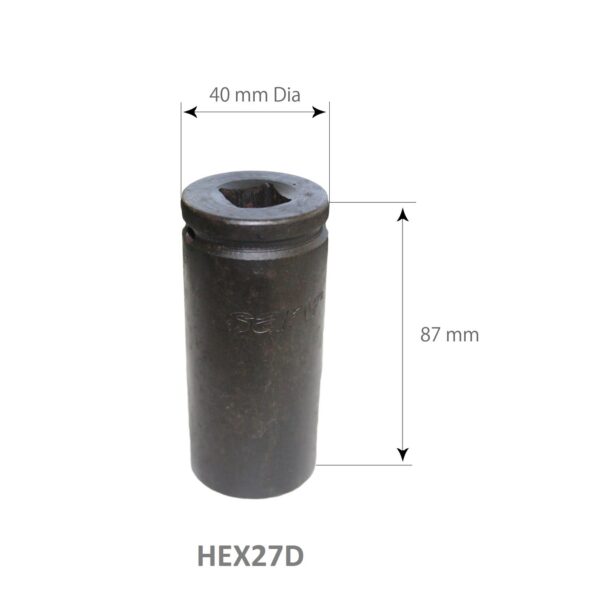 SARV Hex 27mm Deep Impact socket for Wheel Nut Extraction