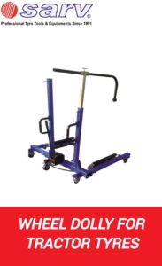 Sarv OTR tyre service dolly for large commercial vehicles