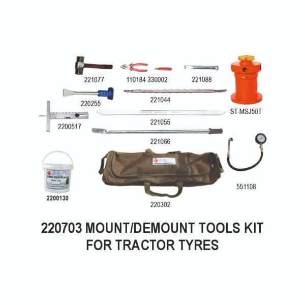Mount Demount Tool Kit for Tractor Tyres