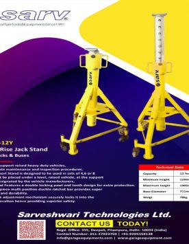 HRJS-12Y - High Rise Jack Stand for Trucks & Buses